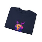 Neon Labrador Reindeer Sweater Sweatshirt | Colorful Dog Christmas Crewneck