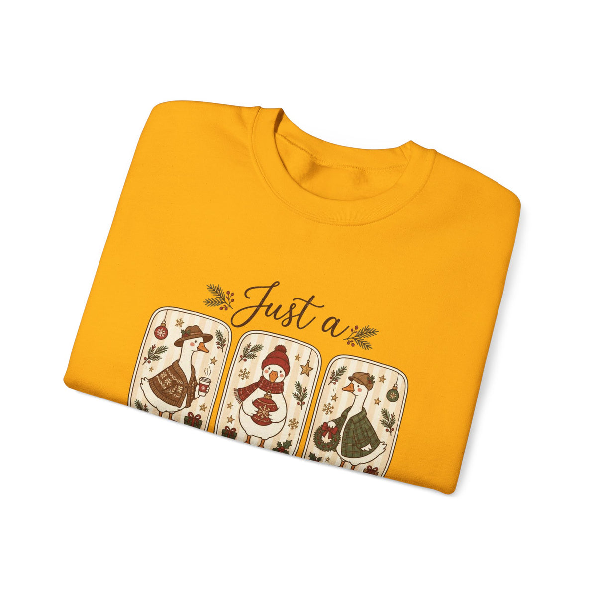 Just a Jolly Goose sweatshirt | Retro folk art goose design