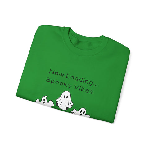 'Now Loading..Spooky Vibes' Unisex Crewneck Sweatshirt
