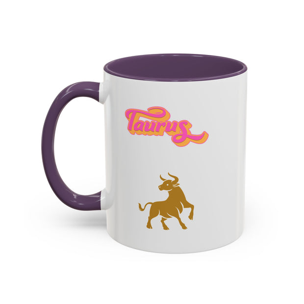 'Taurus' Zodiac Accent Coffee Mug