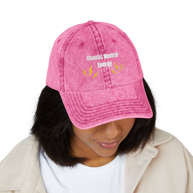 'Chaotic Neutral Energy' Vintage Embroidered Cap