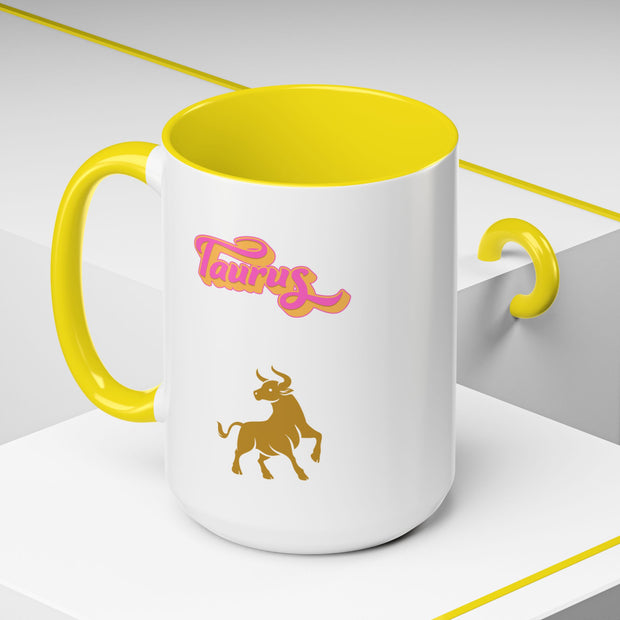'Taurus' Zodiac Accent Coffee Mug