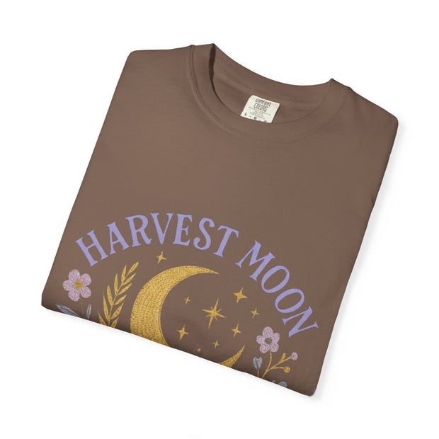 Harvest Moon Society Unisex T-Shirt, Cozy Graphic Tee, Astrology Apparel, Gift for Moon Lovers, Autumn Style, Casual Wear