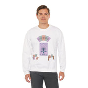 'Justice' Tarot Card Unisex Crewneck Sweatshirt
