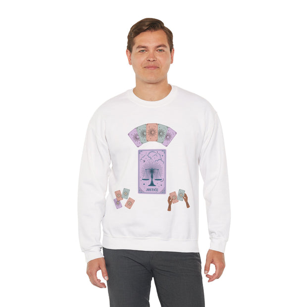 'Justice' Tarot Card Unisex Crewneck Sweatshirt
