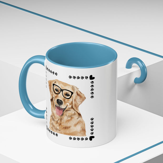 Geeky Good Golden Retriever Accent Coffee Mug