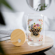 Geeky Goddess Pug Sipper Glass