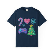 Festive Gamer T-Shirt, Christmas Tee, Gamer Shirt, Holiday Apparel, Unisex Christmas Gift, Cute Gaming T-Shirt