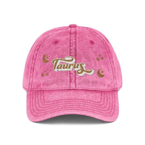 'Taurus' Vintage Embroidered Cap