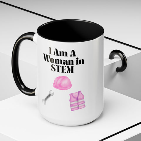 'I Am A Woman In STEM' Engineer Accent Coffee Mug