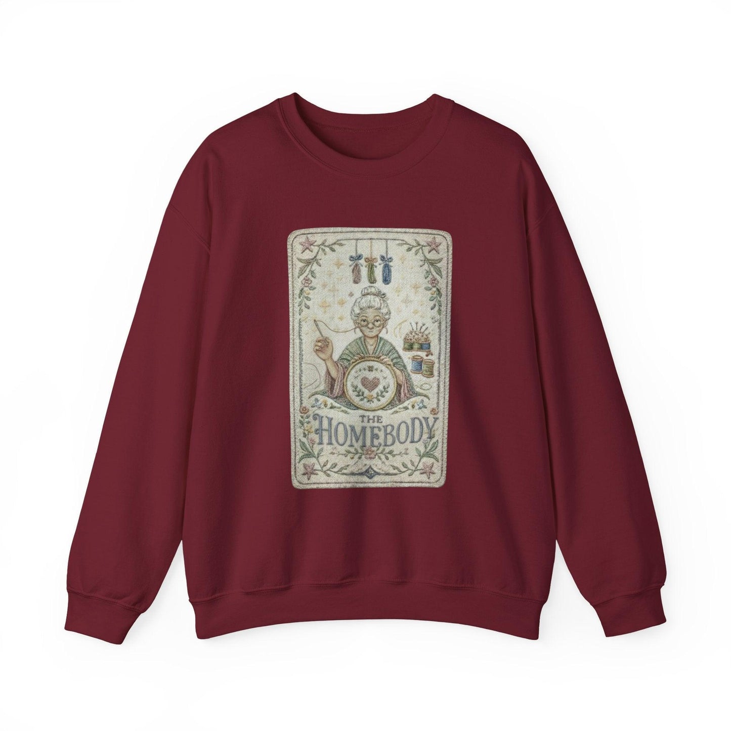 Homebody vintage knitting illustration Sweatshirt | cozy home craft design