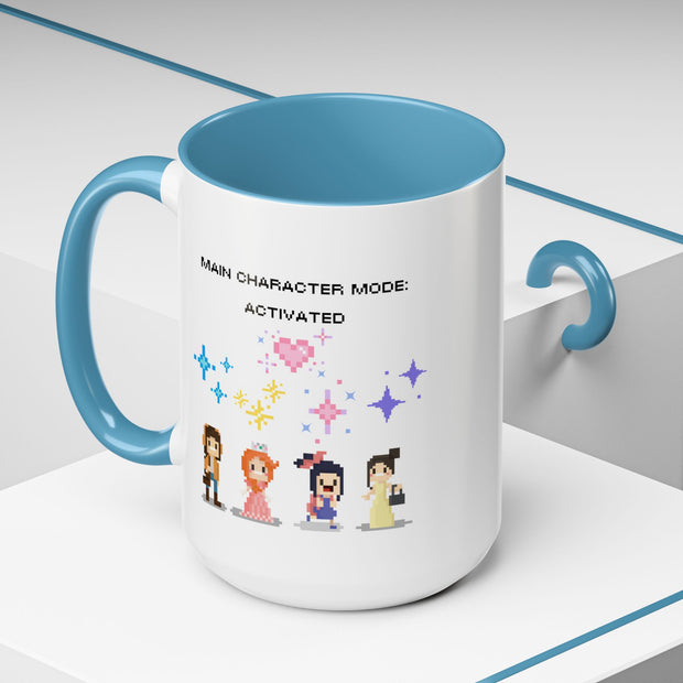 'Main Character Mode: Activated' Accent Coffee Mug