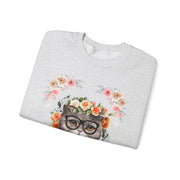 Geek Goddess Gray Cat Unisex Crewneck Sweatshirt