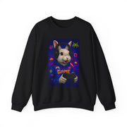 Gamer Bunny Crewneck Sweatshirt | Unisex Lightweight Sweater, Perfect for Gaming, Gifts for Gamers, Cute Animal Sweatshirt, Cozy Apparel