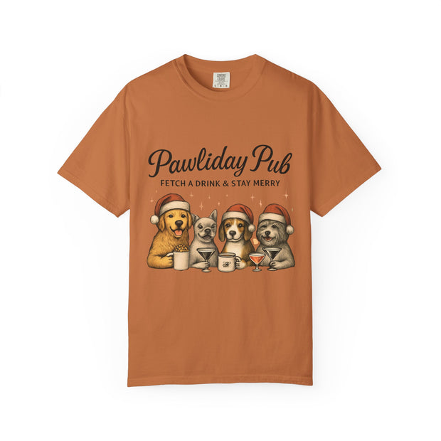 Pawdility Pub Holiday T-Shirt, Dog Lover Gift, Festive Pet Apparel, Cute Animal Tee, Merry Christmas Shirt, Pet-Themed Tee