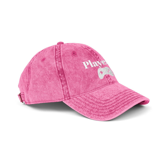 'Player 1' Vintage Embroidered Cap