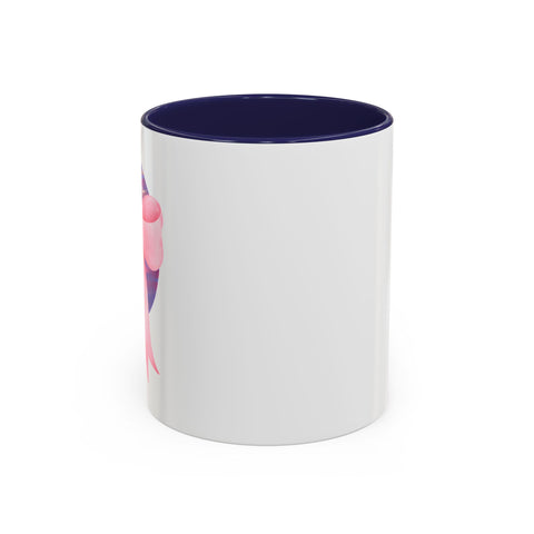 Pink/Purple Planet Wrapped In A Bow Accent Coffee Mug