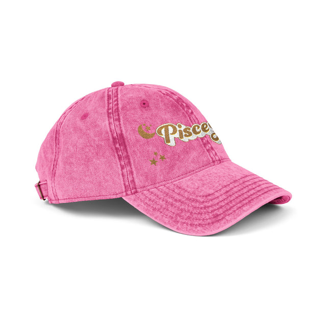 'Pisces' Vintage Embroidered Cap