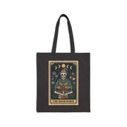 'The Bookworm' Tarot Card Cotton Canvas Tote Bag