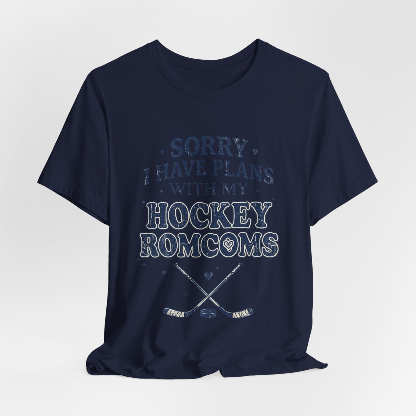 Sorry I Have Plans With My Hockey Romcoms Shirt, Hockey Romance Booktok Tee, Sports Romance Reader Sweatshirt