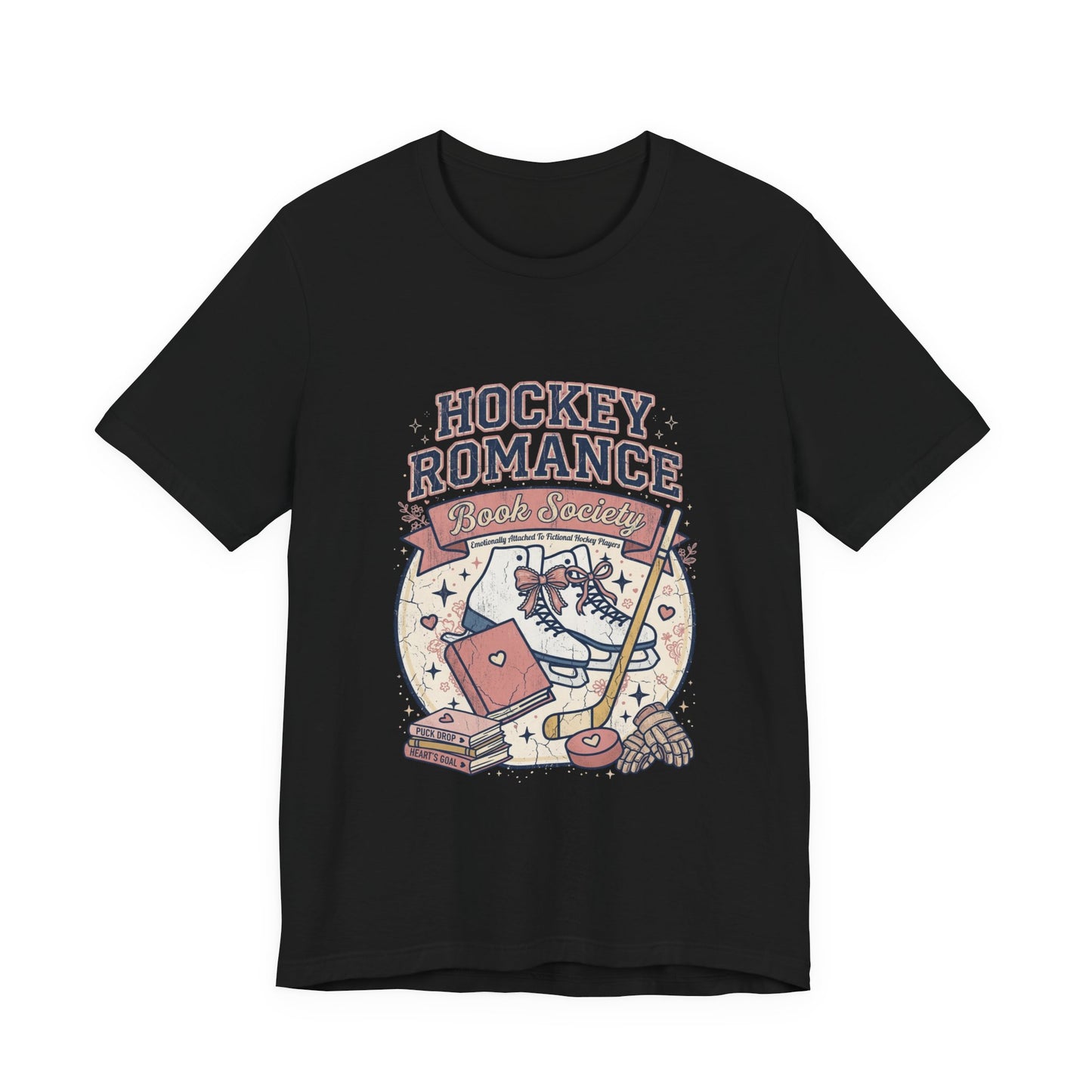 Hockey Romance T Shirt, Booktok Romance Reader Tee, Cozy Hockey Book Girly Shirt, Romance Book Lover Gift