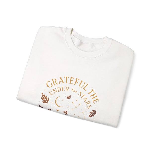 Grateful Under the Stars Sweatshirt - Cozy Unisex Crewneck, Perfect for Fall, Thanksgiving, Gift for Friends, Family