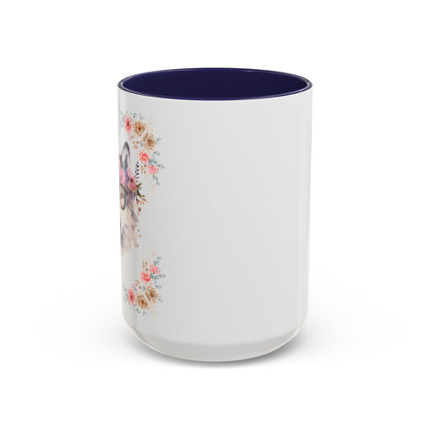 Geeky Goddess Wolf Accent Coffee Mug