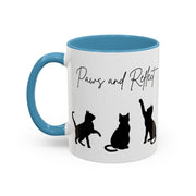 'Paws and Reflect' Cats Accent Coffee Mug