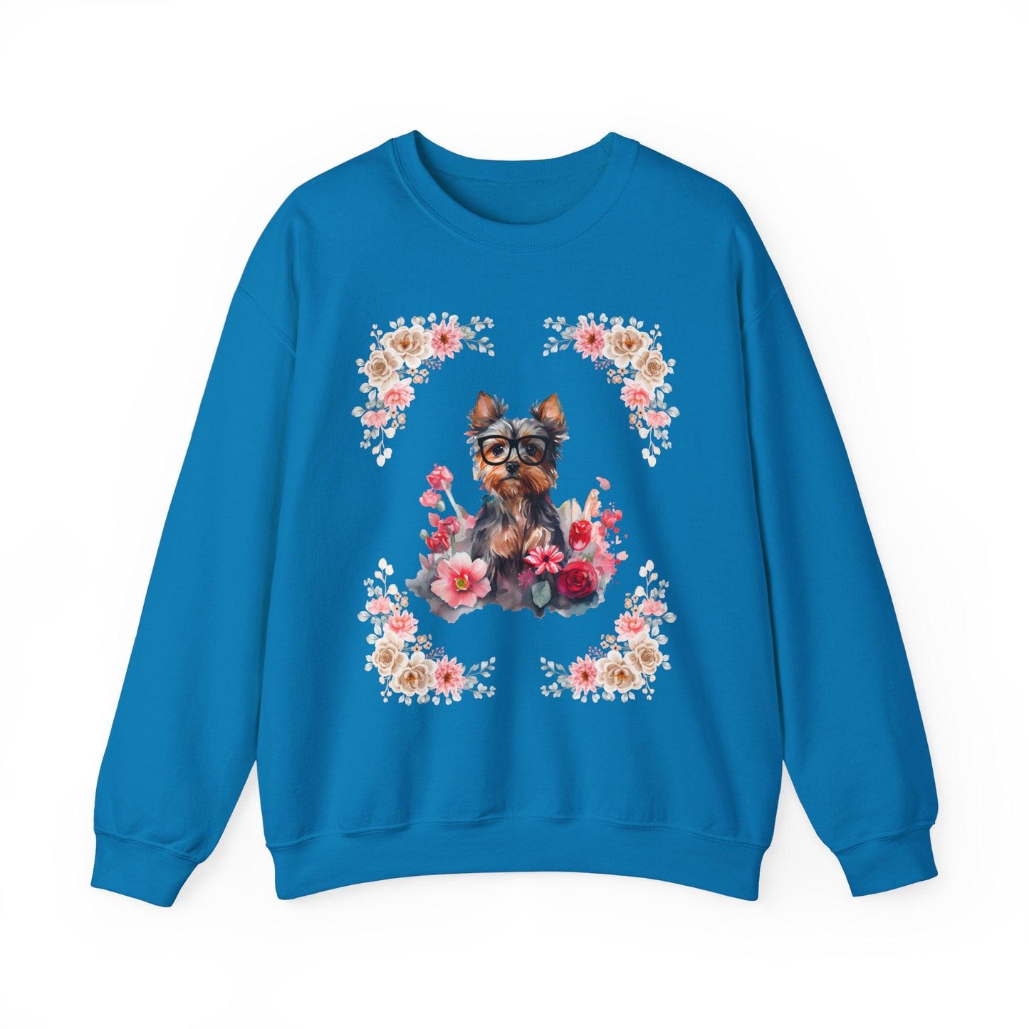 Geeky Goddess Yorkie Unisex Crewneck Sweatshirt
