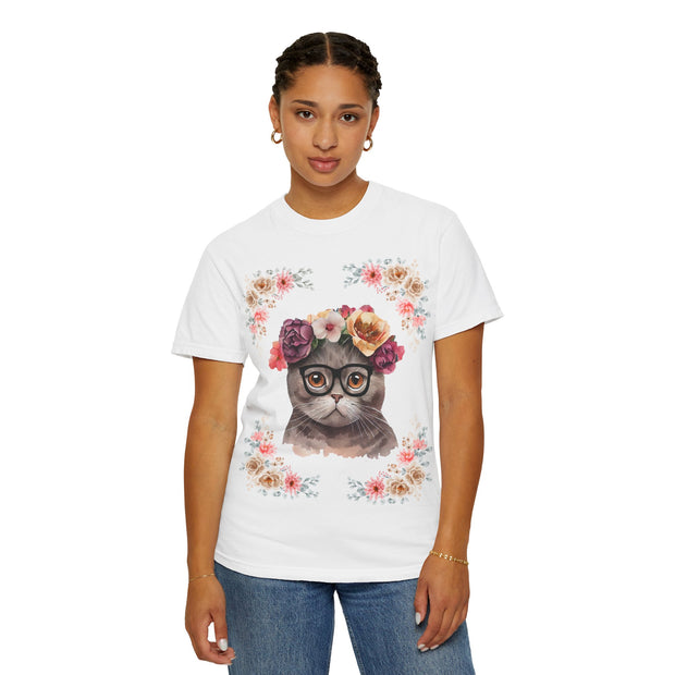 Geeky Goddess Dark Gray Cat Unisex T-Shirt