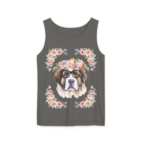 Geeky Goddess Saint Bernard Unisex Tank Top