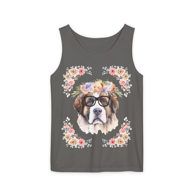Geeky Goddess Saint Bernard Unisex Tank Top