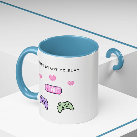 'Press Start To Slay' Accent Coffee Mug