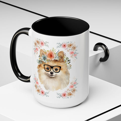 Geeky Goddess Pomeranian Accent Coffee Mug
