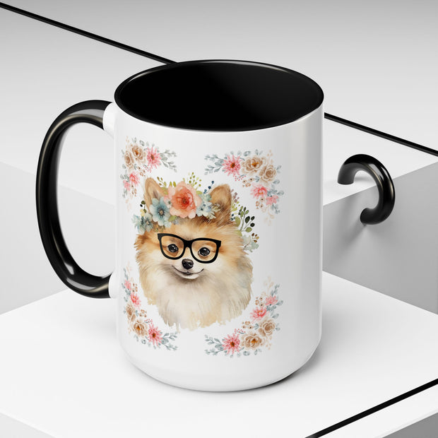 Geeky Goddess Pomeranian Accent Coffee Mug