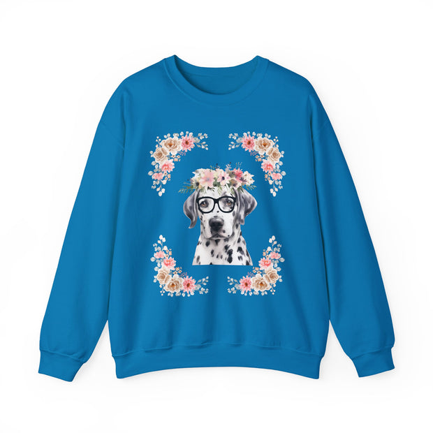 Geeky Goddess Dalmatian Unisex Crewneck Sweatshirt