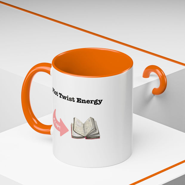 'Plot Twist Energy' Accent Coffee Mug