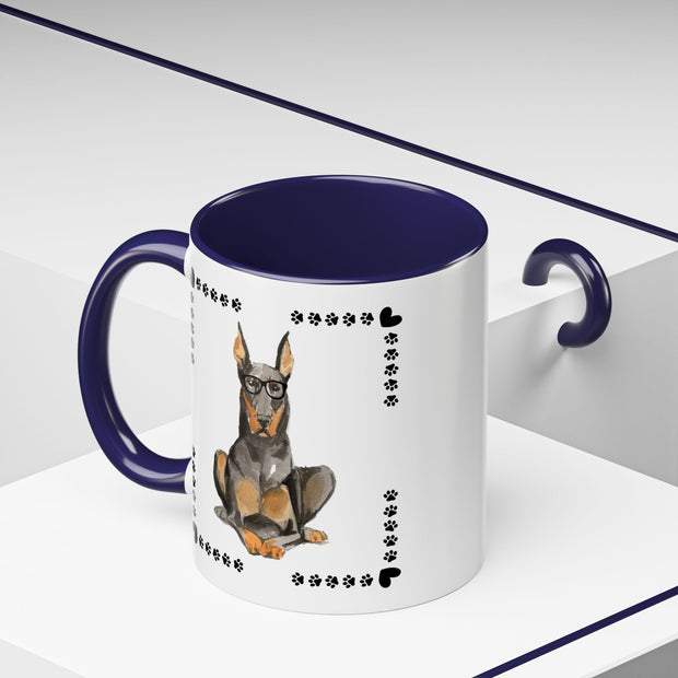 Geeky Good Doberman Accent Coffee Mug