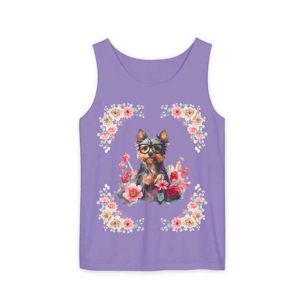 Geeky Goddess Yorkie Unisex Tank Top