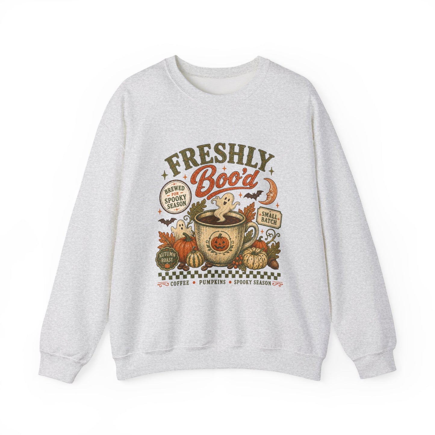 Freshly Boo'd Coffee Crewneck Sweatshirt | Pumpkin Spice Autumn