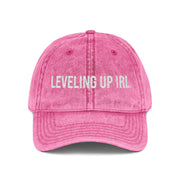'Leveling Up In IRL' Vintage Embroidered Cap