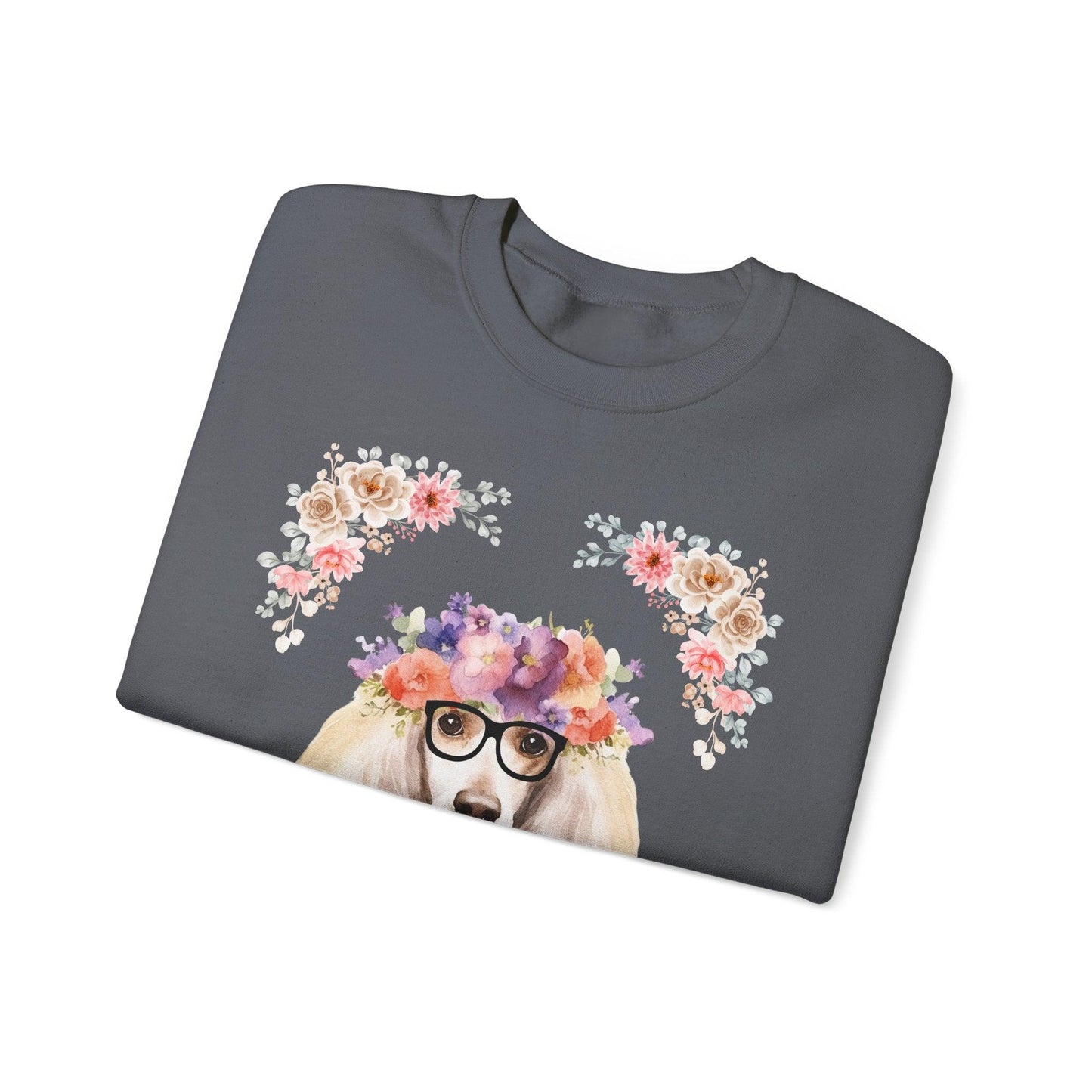 Geeky Goddess French Poodle Unisex Crewneck Sweatshirt