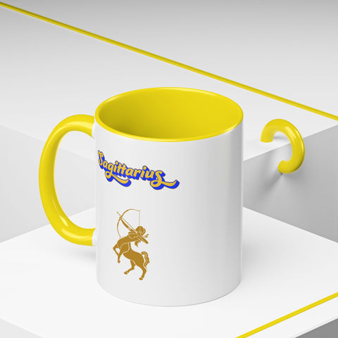 'Sagittarius' Zodiac Accent Coffee Mug