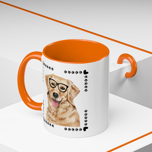 Geeky Good Golden Retriever Accent Coffee Mug
