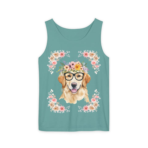Geeky Goddess Golden Retriever Unisex Tank Top