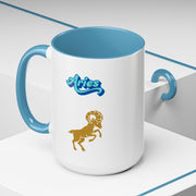 'Aries' Zodiac Accent Coffee Mug