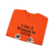 "I Am A Woman in STEM" Astronaut Unisex Crewneck Sweatshirt