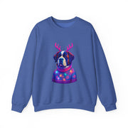 Saint Bernard with Reindeer Antlers sweatshirt | Holiday Dog Sweater Design