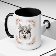 Geeky Goddess Siberian Husky Accent Coffee Mug