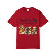 Pawdility Pub Holiday T-Shirt, Dog Lover Gift, Festive Pet Apparel, Cute Animal Tee, Merry Christmas Shirt, Pet-Themed Tee